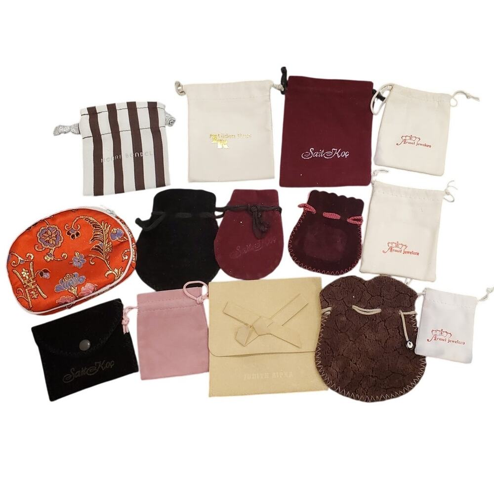 Jewelry Bags Suede Leather Cloth Pull String Fabric Judith Ripka